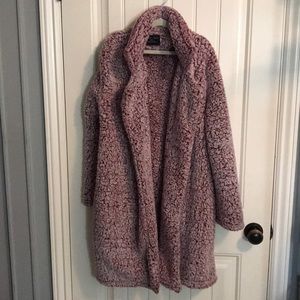 Teddy Jacket Long fluffy pink/purple
